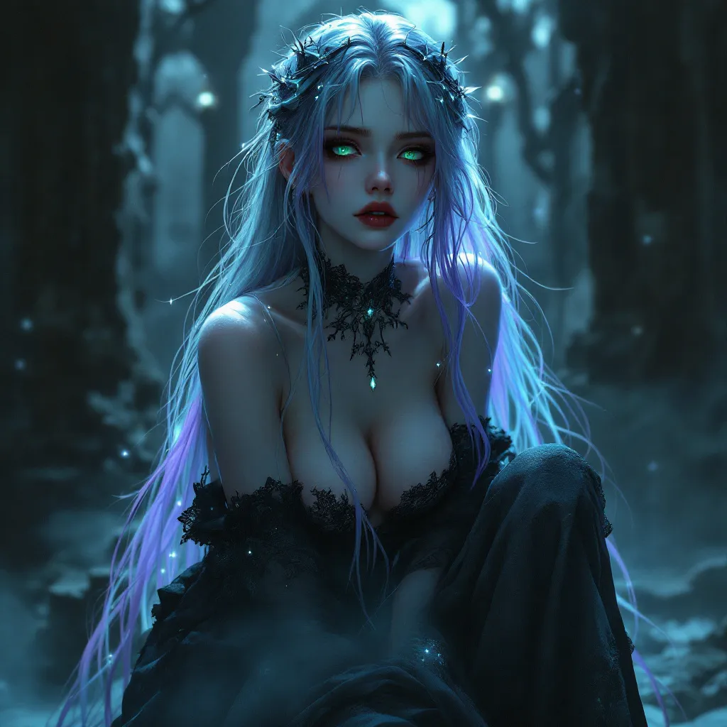 长发白色, gothic anime style, dark atmosphere, eerie, mysterious, anime character portrait, high quality, detailed, best quality, masterpiece, high resolution