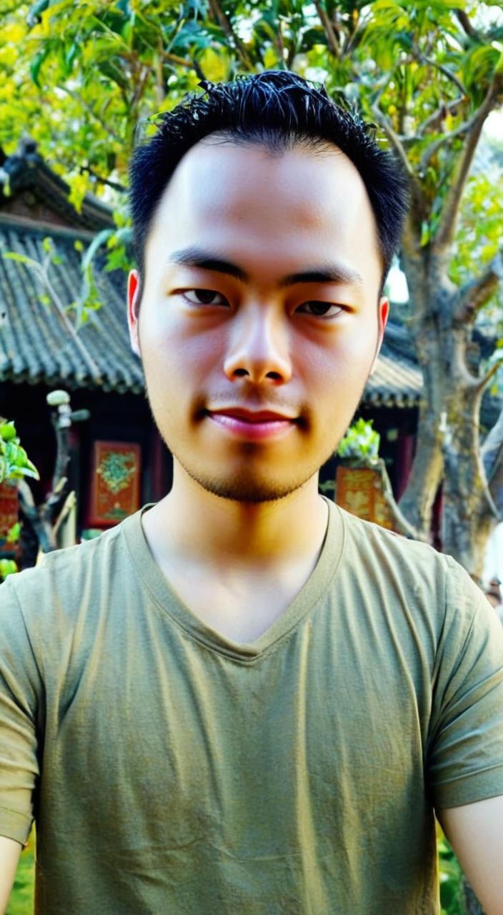 阳光帅气的男性动漫头像，微笑表情:自然露齿笑或温和嘴角上扬，五官立体有型，发型时尚:刘海，穿搭简洁大方:衬衫。背景建议：柔光效果、浅色系:米白 或虚化的自然场景或咖啡馆，整体氛围亲切有活力